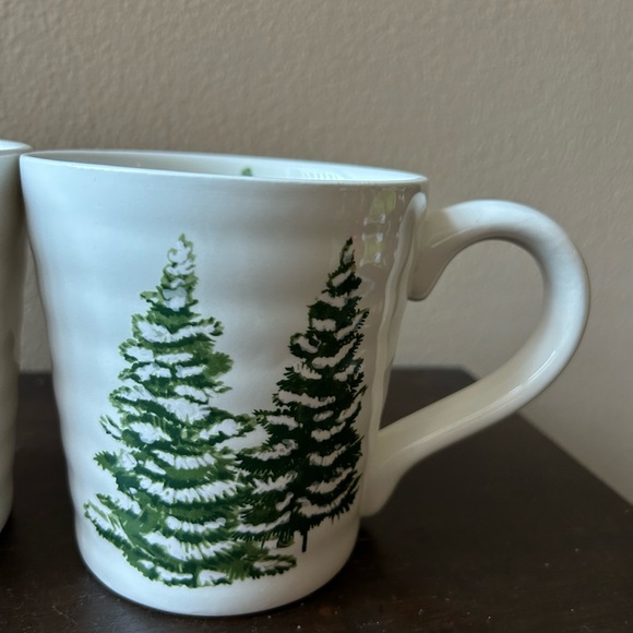 Maxcera set of 2 Christmas Mugs New Evergreen Trees Ceramic - Picture 4 of 5